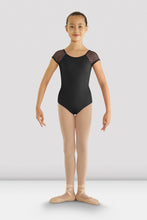 Load image into Gallery viewer, Girls Heart Mesh Cap Sleeve Leotard CL8192
