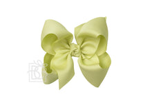 Load image into Gallery viewer, SIGNATURE GROSGRAIN DOUBLE KNOT BOW ON CLIP X-LARGE 5.5” (BKEAC)
