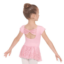 Load image into Gallery viewer, 78285 - Eurotard Girls Impression Mesh Bow Back Short Sleeve Dance Dress
