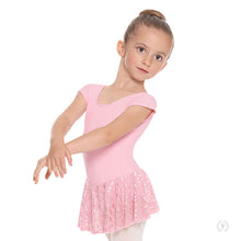 Load image into Gallery viewer, 78285 - Eurotard Girls Impression Mesh Bow Back Short Sleeve Dance Dress
