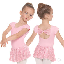 Load image into Gallery viewer, 78285 - Eurotard Girls Impression Mesh Bow Back Short Sleeve Dance Dress
