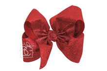 Load image into Gallery viewer, GLITTER METALLIC RIBBON BOW X-LARGE 5.5”
