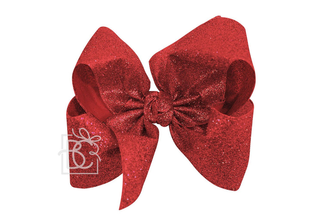 GLITTER METALLIC RIBBON BOW X-LARGE 5.5”