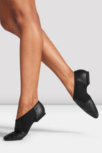 Load image into Gallery viewer, S0495L Ladies Neo-Flex Slip On Leather Jazz Shoes -BLACK LEATHER
