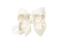 Load image into Gallery viewer, SIGNATURE GROSGRAIN DOUBLE KNOT BOW ON CLIP X-LARGE 5.5” (BKEAC)
