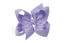 Load image into Gallery viewer, 1/4″ PANTYHOSE HEADBAND WITH SIGNATURE GROSGRAIN BOW (4.5” BOW)
