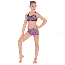 Load image into Gallery viewer, 54887c - Eurotard Girls Dizzy Dots Metallic Foil Lined Sports Bra
