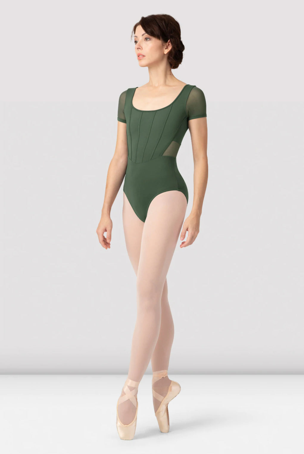 Scoop Neckline Corset Leotard