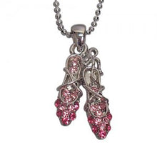 Load image into Gallery viewer, Ballet Slipper with Stones Necklace
