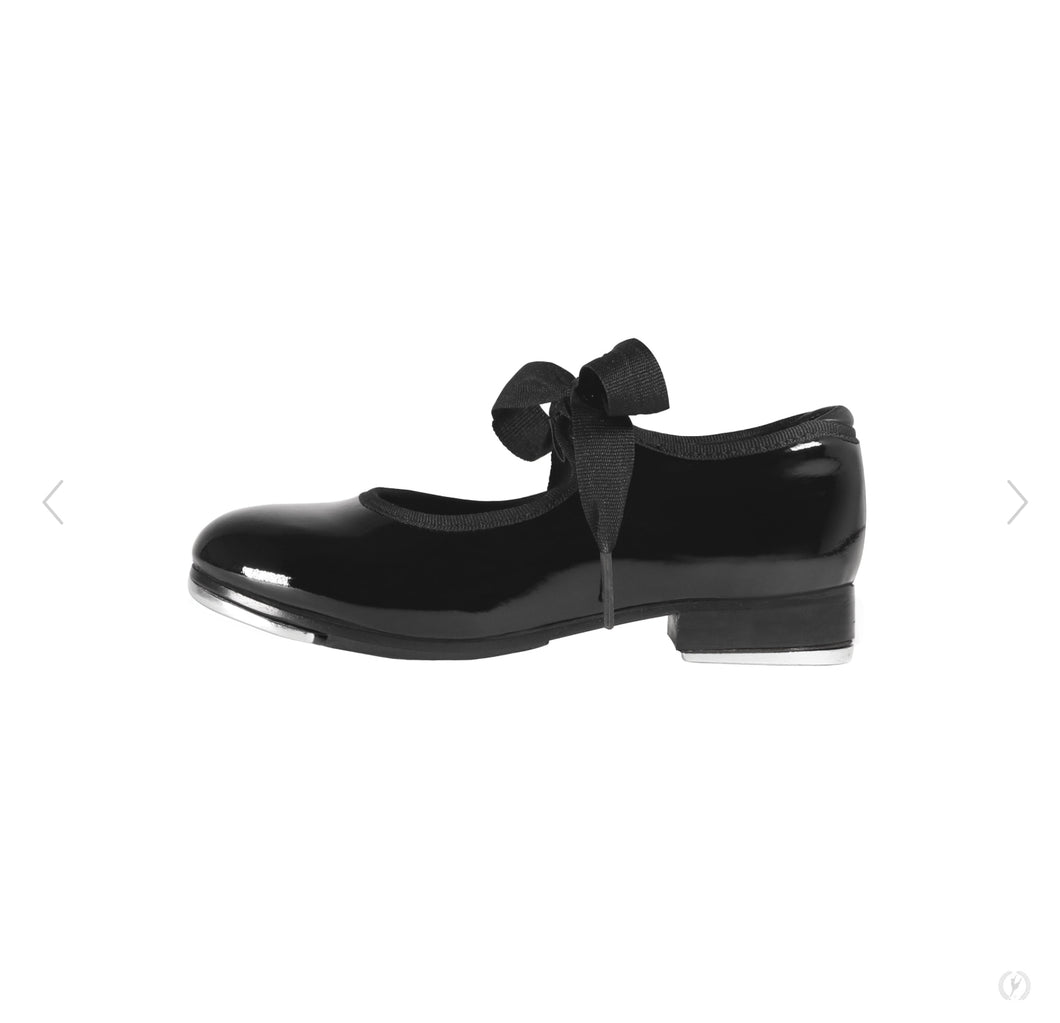 A3509C - Eurotard Girls Lindy Patent Leather Tap Shoe with Eurotard Euphonix Taps