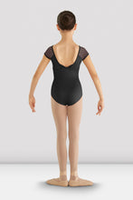 Load image into Gallery viewer, Girls Heart Mesh Cap Sleeve Leotard CL8192
