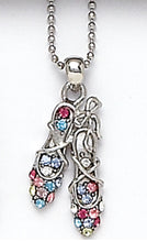 Load image into Gallery viewer, Ballet Slipper with Stones Necklace
