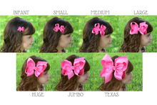 Load image into Gallery viewer, SIGNATURE GROSGRAIN DOUBLE KNOT BOW ON CLIP X-LARGE 5.5” (BKEAC)
