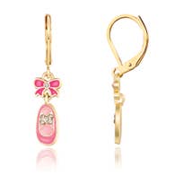 Crystal Ballet Shoes Lever Back Earrings