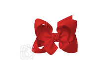 Load image into Gallery viewer, SIGNATURE GROSGRAIN DOUBLE KNOT BOW ON LARGE CLIP 4.5” (BKLAC)
