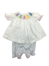 Load image into Gallery viewer, Lulu Bebe PEEP Smocked Bloomer Set EMMA/B-2PEEP
