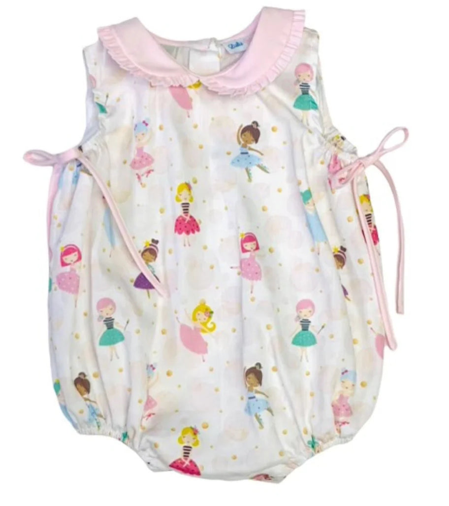 LULU BEBE BALLERINA BLOOMER SET W. COLLAR & BOWS