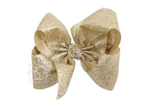 Load image into Gallery viewer, GLITTER METALLIC RIBBON BOW X-LARGE 5.5”
