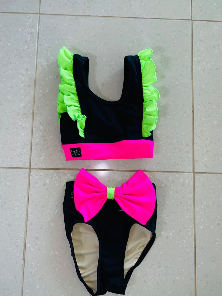 Neon Bow Top and brief set