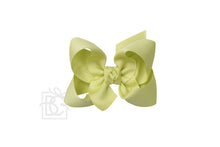 Load image into Gallery viewer, SIGNATURE GROSGRAIN DOUBLE KNOT BOW ON LARGE CLIP 4.5” (BKLAC)
